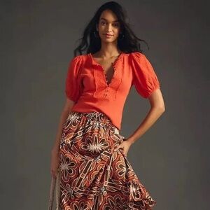 NEW Anthropologie Bella Thermal Top Sz XS